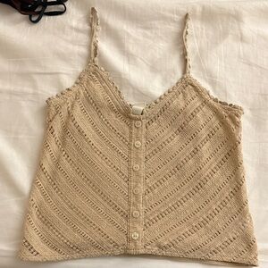 H&M Beige Lace Camisole Top